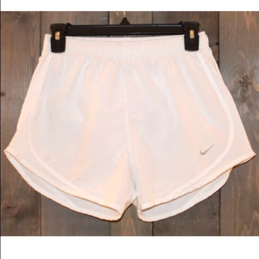 Solid White Nike Shorts